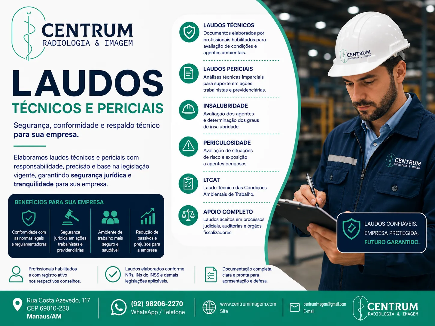 Laudos T�cnicos Periciais em Manaus | Insalubridade e Periculosidade com Engenharia de Seguran�a do Trabalho