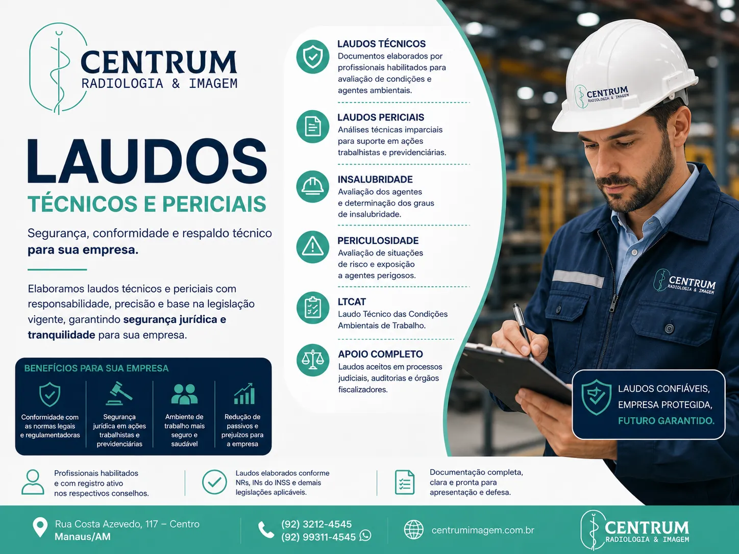 Laudos técnicos e periciais em Manaus para segurança e medicina do trabalho