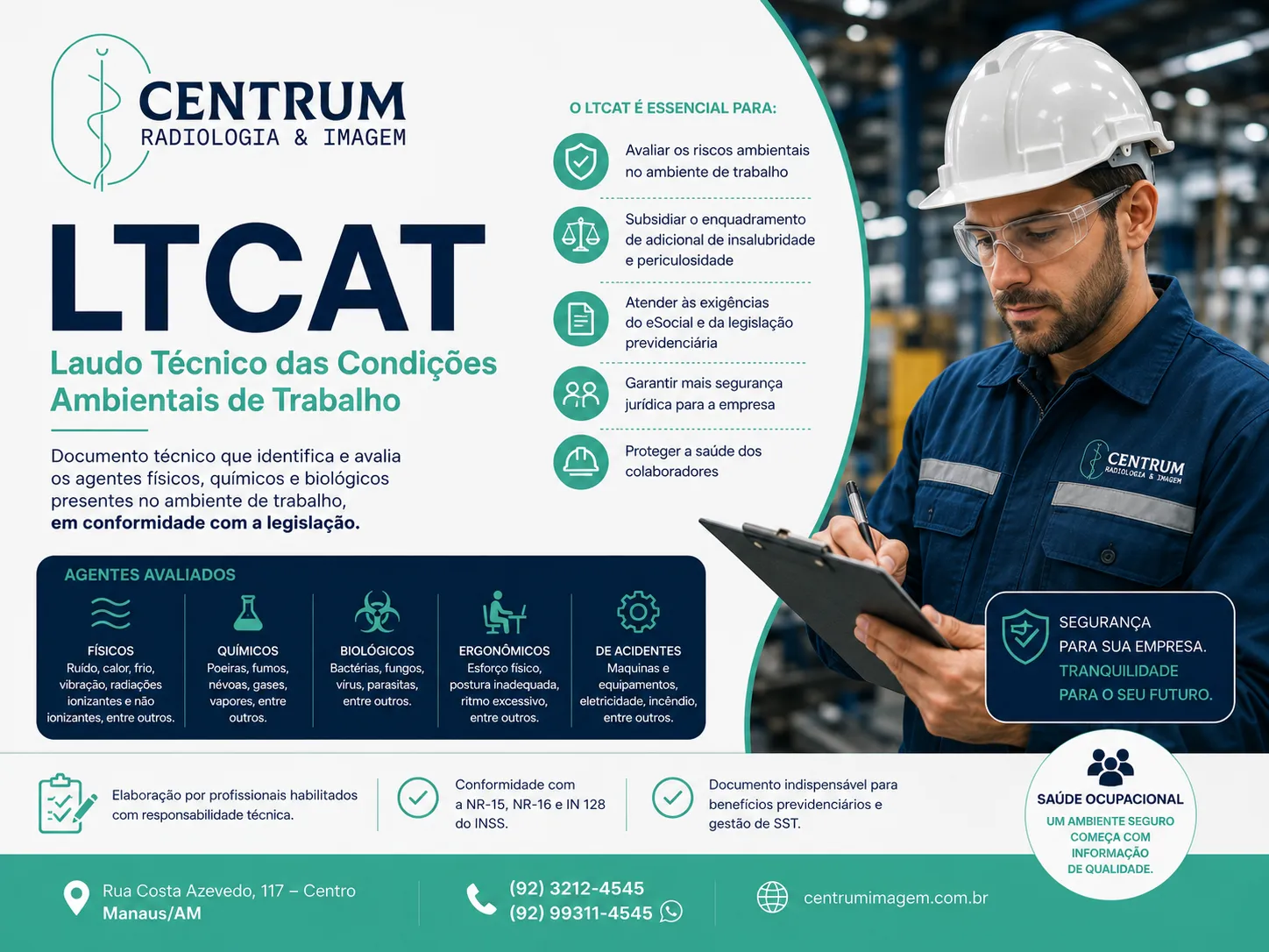 LTCAT em Manaus com laudo técnico das condições ambientais de trabalho para empresas