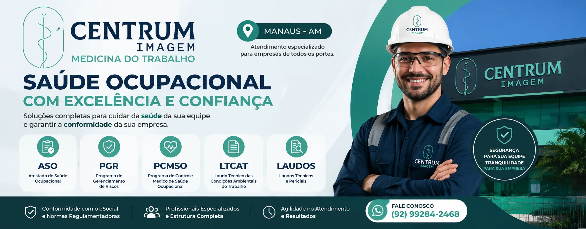 Medicina do Trabalho em Manaus ASO PGR PCMSO, LTCAT e Laudos