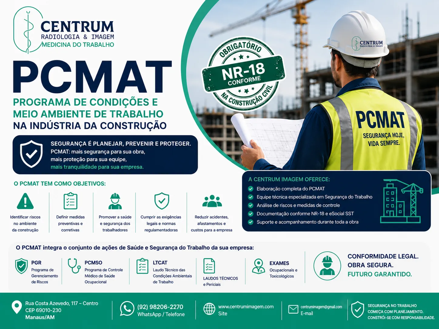 ASO em Manaus - Exame Admissional r�pido e Medicina do Trabalho Centrum Imagem com atendimento empresarial