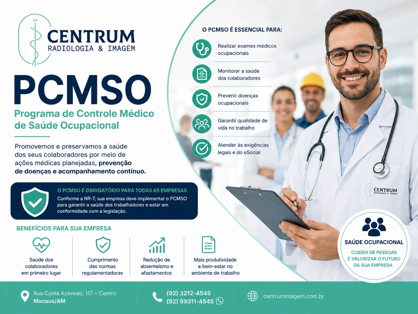 PCMSO em Manaus com programa de controle médico de saúde ocupacional para empresas