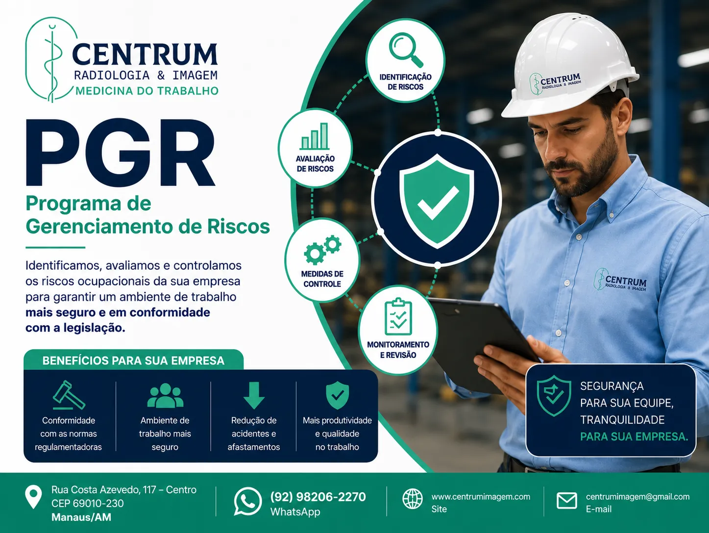 PGR em Manaus - Programa de Gerenciamento de Riscos para empresas com Medicina do Trabalho Centrum Imagem
